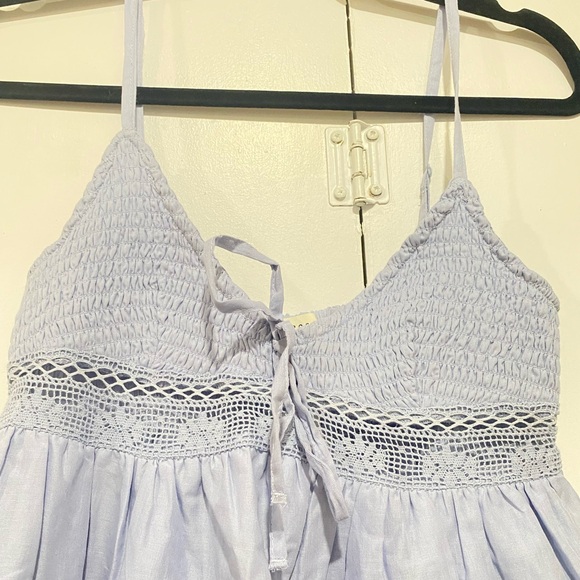 Aeropostale sundress light blue mini XSmall babydoll summer sleeveless tiered - Picture 5 of 7